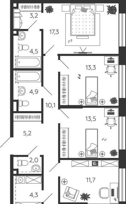 квартира г Москва метро Нагатинская ЖК Шагал 1-я оч., к 9 фото 1