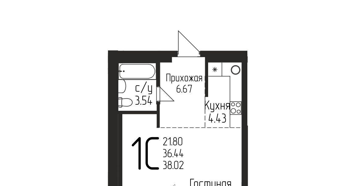 квартира г Уфа р-н Кировский ул Бородинская 19/1 фото 1