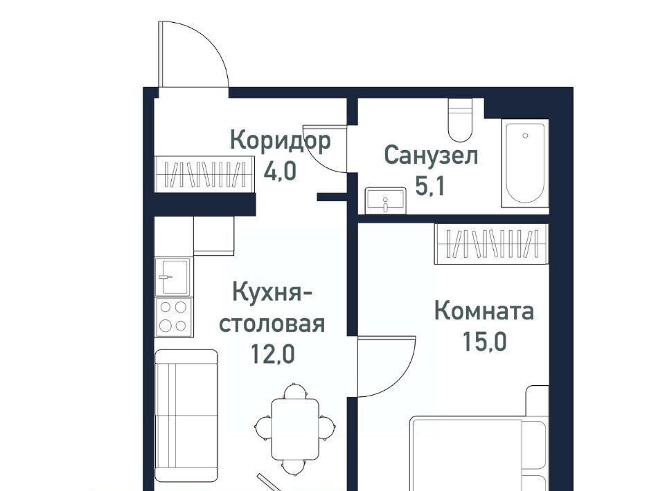 квартира р-н Сосновский п Пригородный Кременкульское с/пос, Парковый Премиум жилой комплекс фото 1