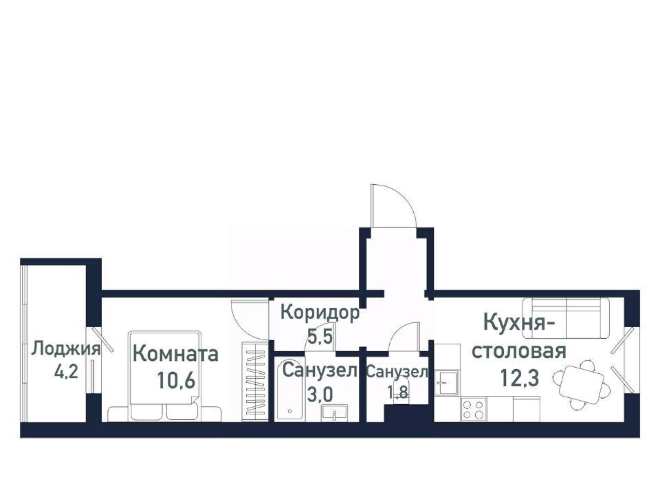 квартира р-н Сосновский п Пригородный Кременкульское с/пос, Парковый Премиум жилой комплекс фото 1