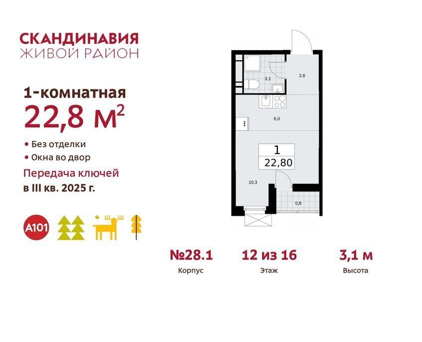 квартира г Москва п Филимонковское метро Коммунарка ТиНАО квартал № 167 фото 1