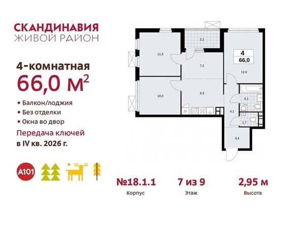 метро Коммунарка метро Бульвар Адмирала Ушакова ТиНАО жилой комплекс Скандинавия, 18. 2.1 фото