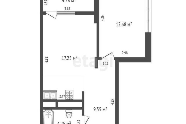 квартира дом 1 ЖК «Life Residence квартал и парк» городской округ Тюмень фото