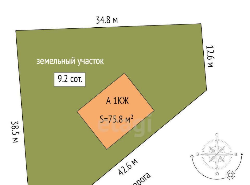 дом р-н Тюменский с Перевалово ул Гончарная Коттеджный поселок Купеческий кв-л фото 3