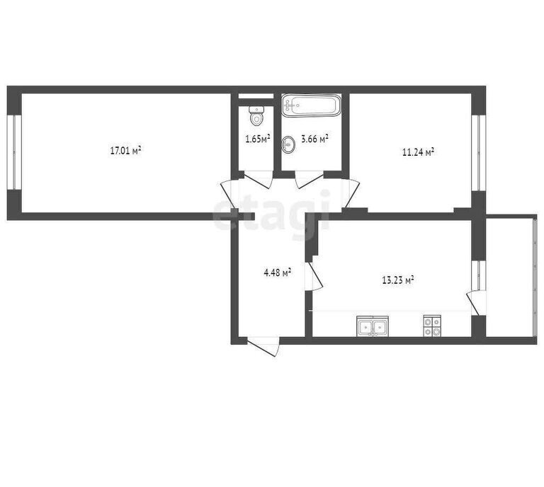 квартира г Ярославль р-н Дзержинский ул Брагинская 18к/3 фото 18