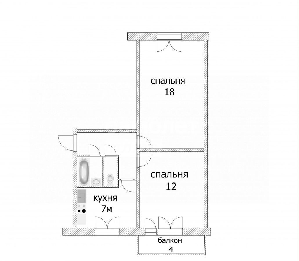 квартира г Томск р-н Советский ул Льва Толстого 79 фото 20