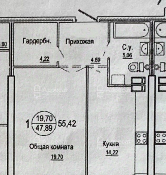 квартира г Волгоград р-н Ворошиловский ул им. Лавочкина 3к/1 фото 14