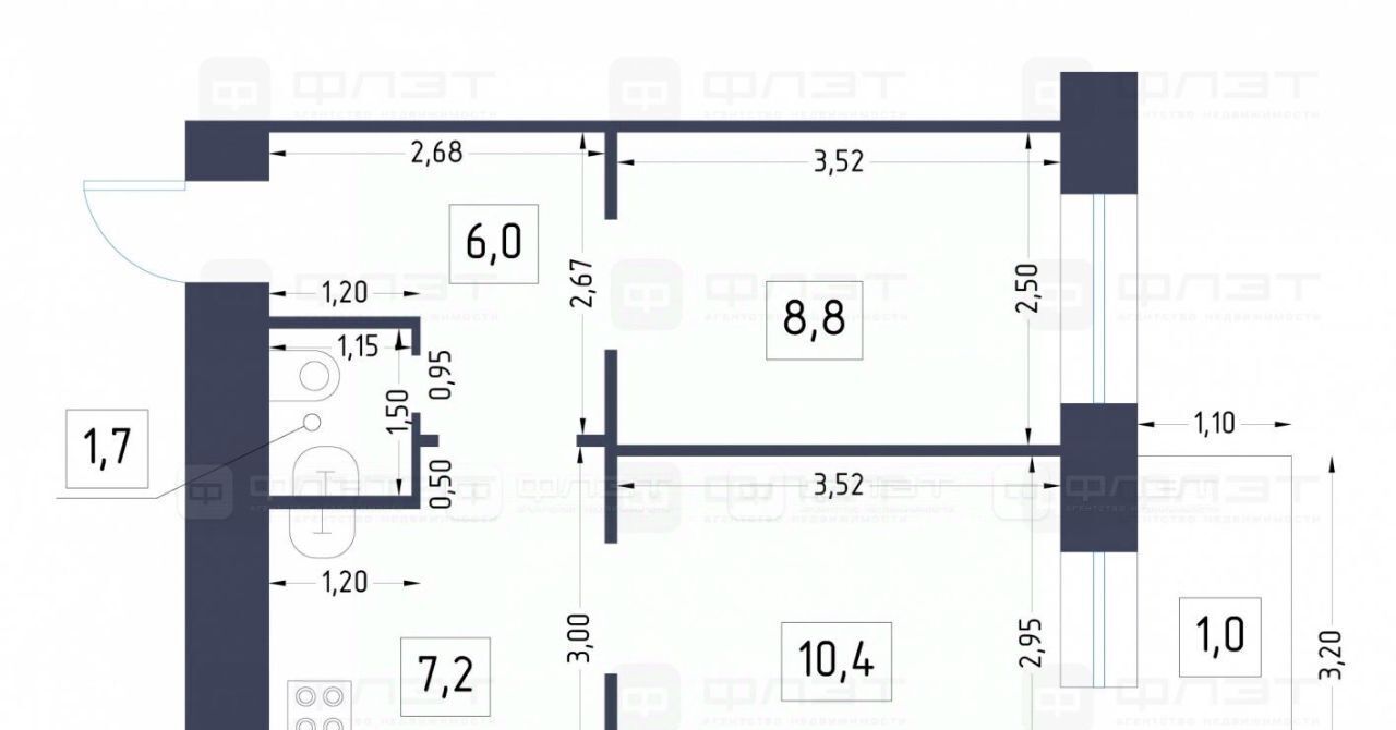 квартира г Казань р-н Кировский Кремлёвская ул Мало-Московская 31 фото 2