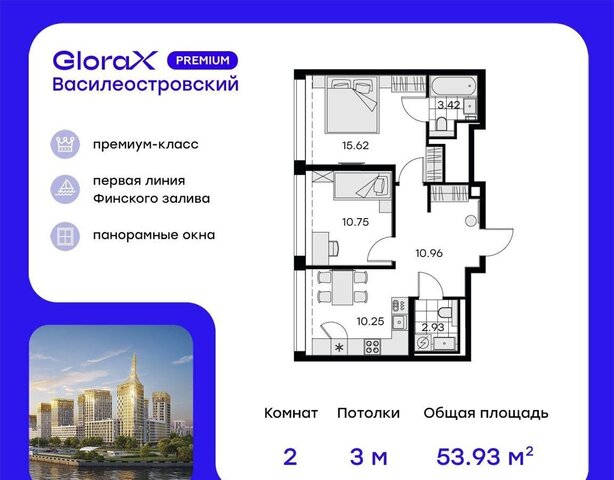 метро Приморская ЖК «GloraX Premium Василеостровский» уч. 11 фото