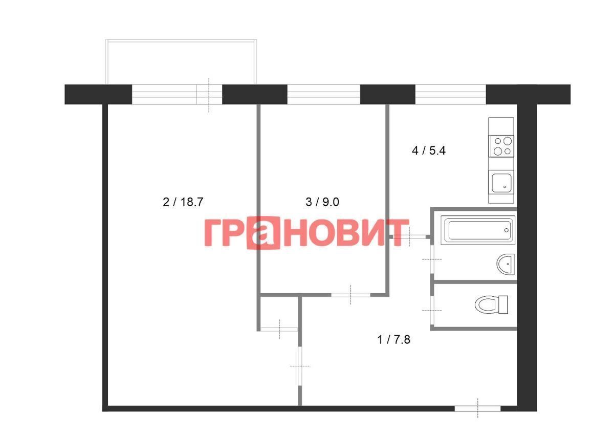 квартира г Новосибирск р-н Кировский Затулинский ул Зорге 18 жилмассив фото 24