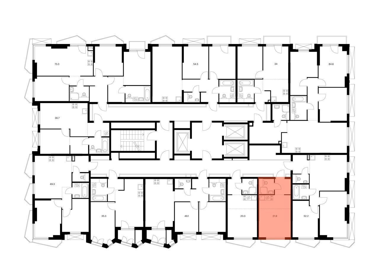 квартира г Москва метро Озерная ул Никулинская з/у 33 А/Б, корп. 4. 4 фото 2