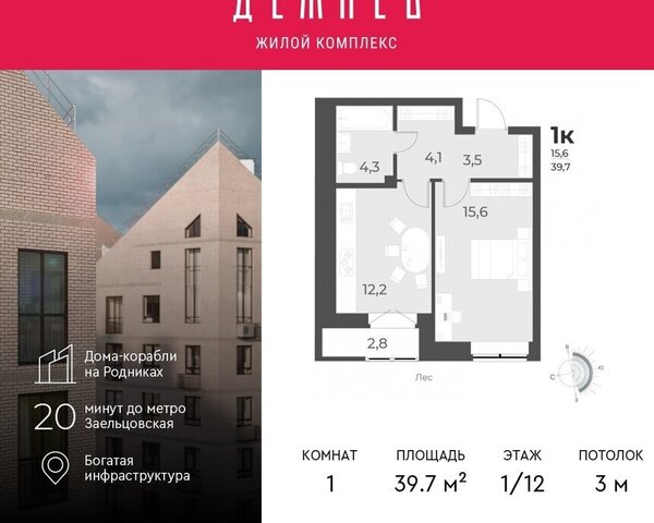 р-н Калининский Заельцовская ул Декоративный Питомник 16/4 ЖК Дежнёв фото