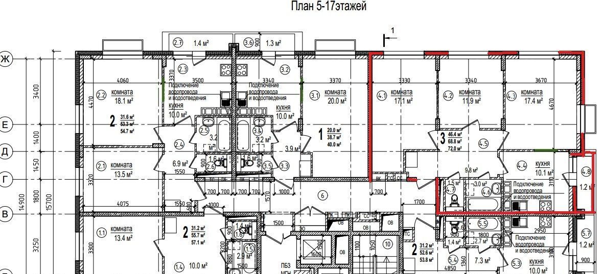 квартира г Москва метро Братиславская ул Краснодонская 46/1 фото 21