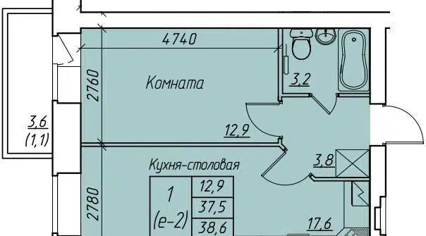 квартира г Вологда ул Молодежная 3 ЖК «Династия» фото 7