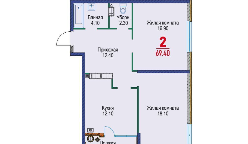 квартира г Ставрополь р-н Октябрьский ул Гражданская 1/5 фото 2