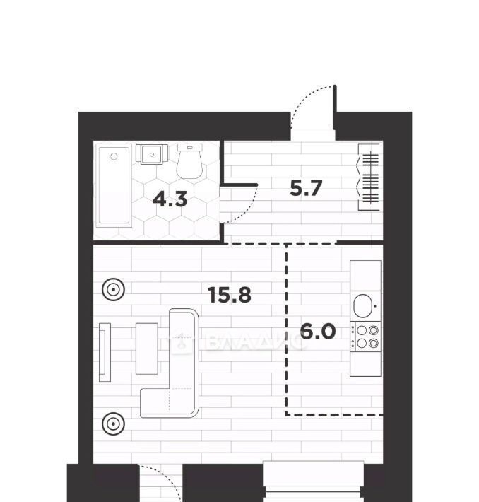 квартира г Благовещенск ул Октябрьская 103 фото 5