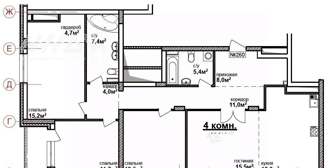 квартира г Нижний Новгород Горьковская ул Александра Хохлова 7 фото 18