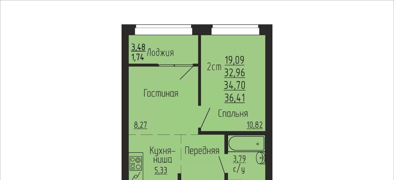 квартира р-н Сосновский п Пригородный ЖК «Новиль» Кременкульское с/пос фото 1