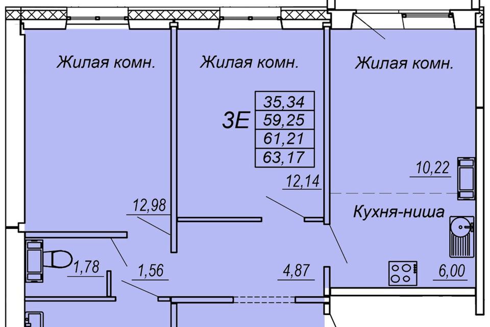 квартира г Хабаровск р-н Железнодорожный Железнодорожный район, городской округ Хабаровск фото 1