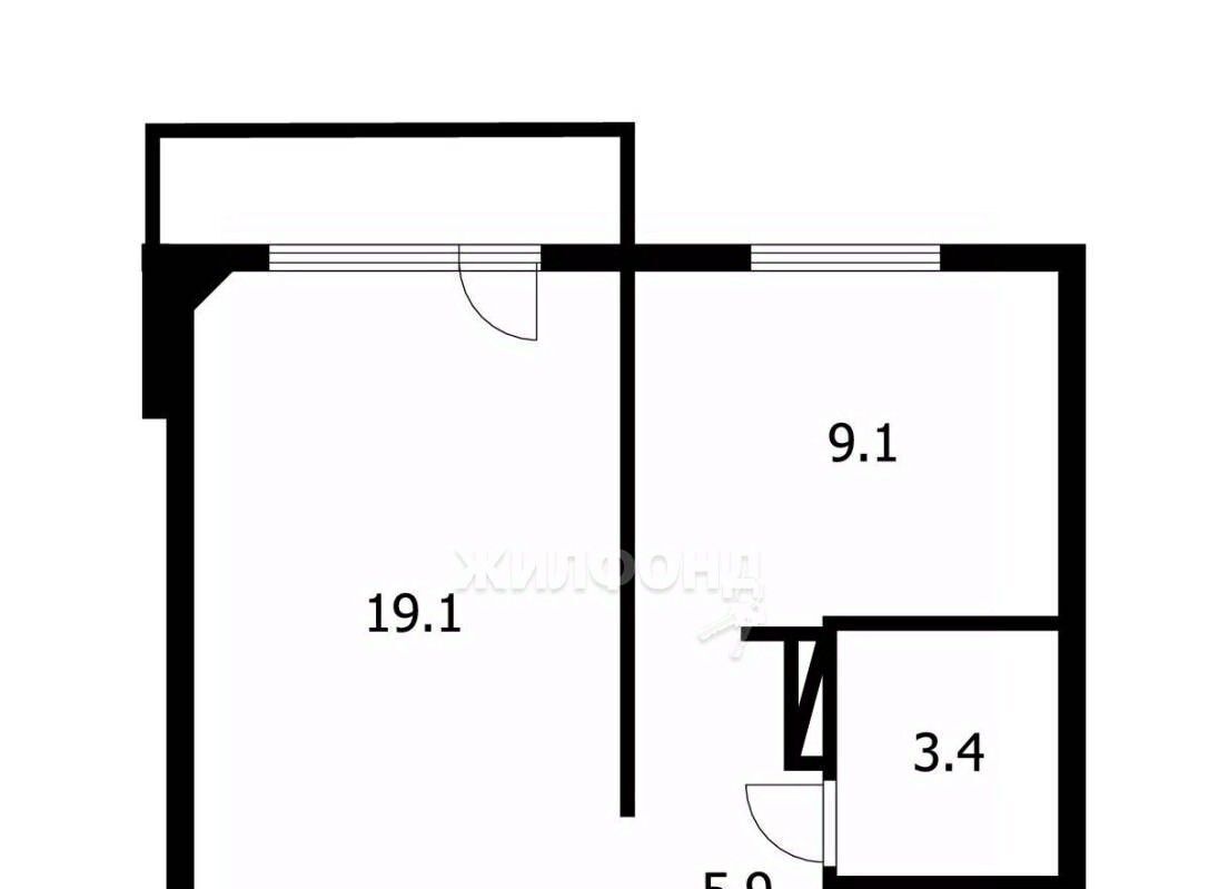 квартира г Новосибирск Заельцовская ул Тайгинская 22/1 фото 16