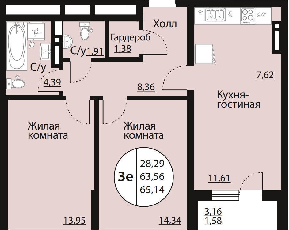 квартира г Воронеж р-н Центральный пр-кт Московский 138 фото 2