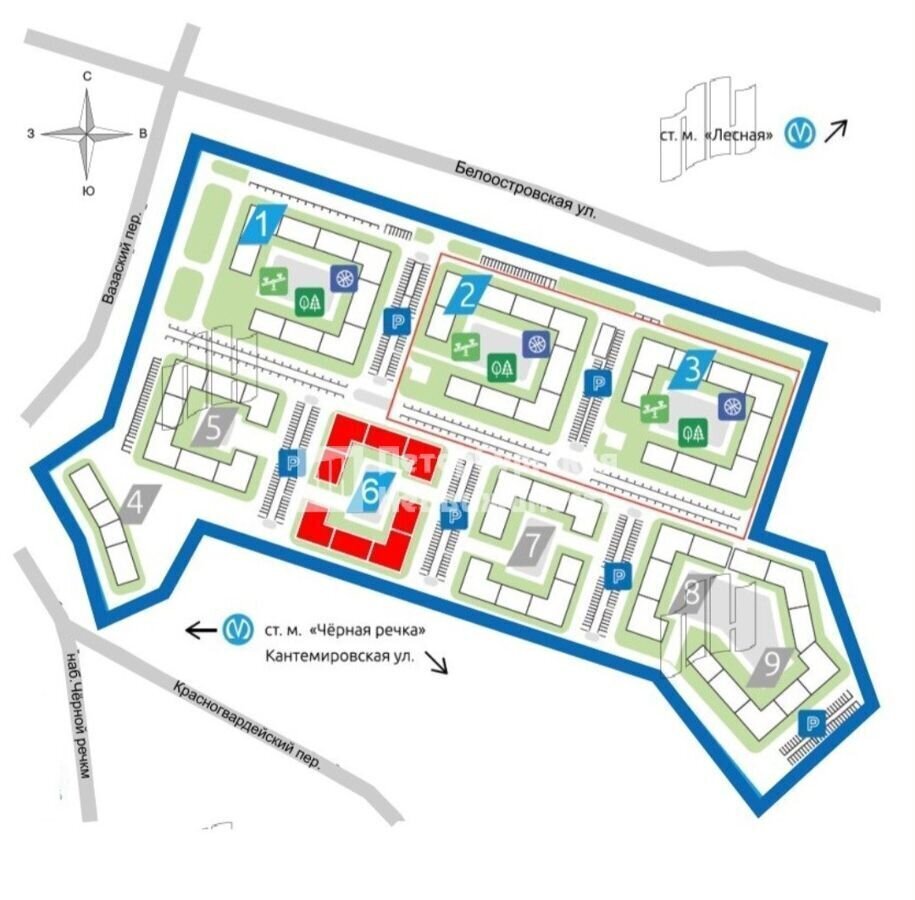 квартира г Санкт-Петербург метро Лесная ул Белоостровская 10к/2 фото 21