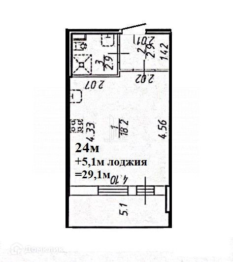 квартира г Санкт-Петербург проезд 1-й Предпортовый 13 ЖК «Философия на Московской» Московский район фото 9