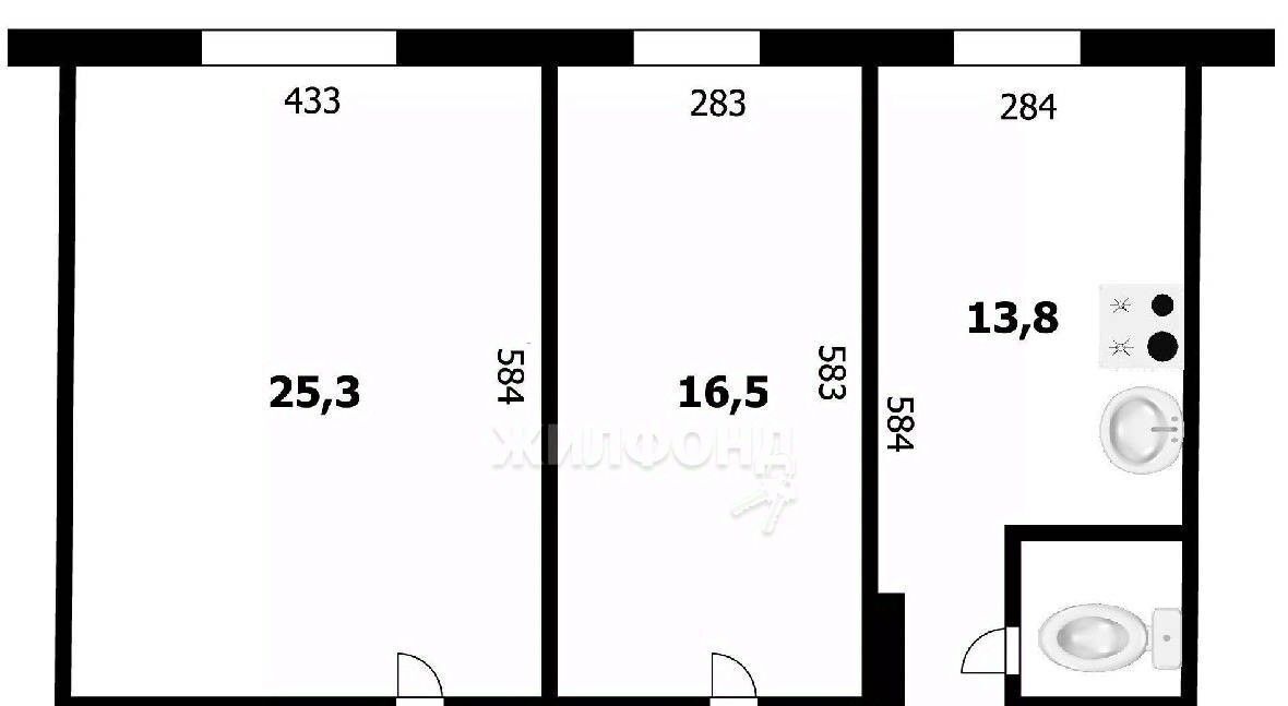 квартира г Новосибирск Золотая Нива ул Татьяны Снежиной 49 фото 19