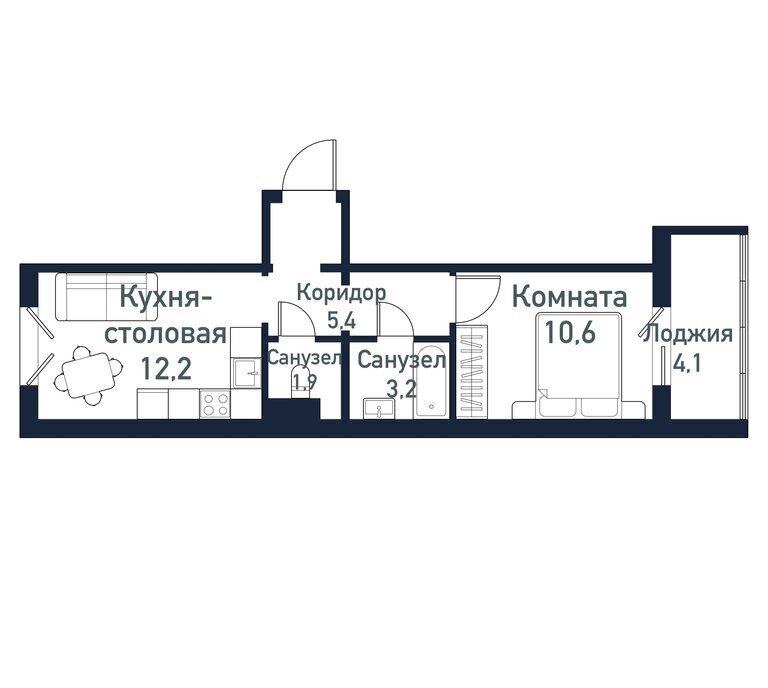 квартира р-н Сосновский п Пригородный Кременкульское сельское поселение, жилой комплекс Парковый Премиум фото 1