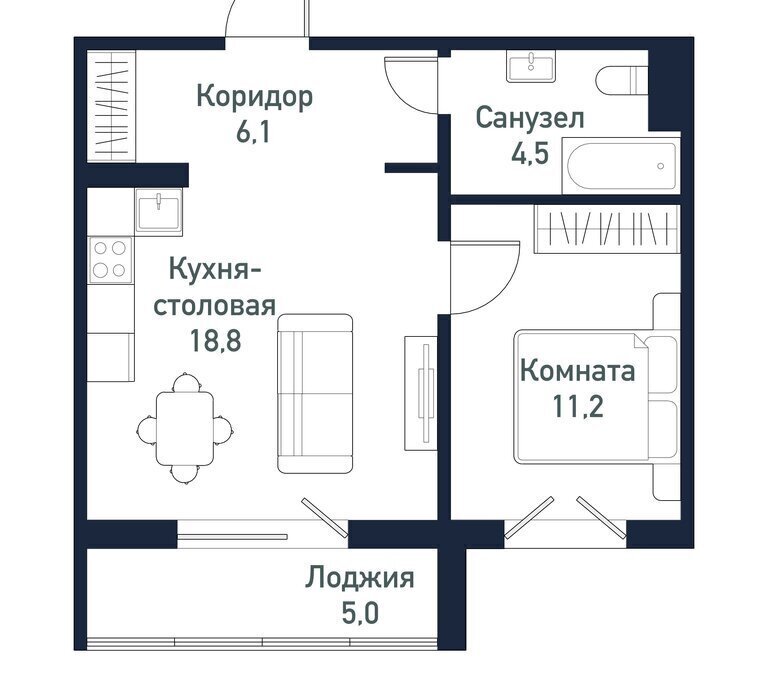 квартира р-н Сосновский п Пригородный Кременкульское сельское поселение, жилой комплекс Парковый Премиум фото 1