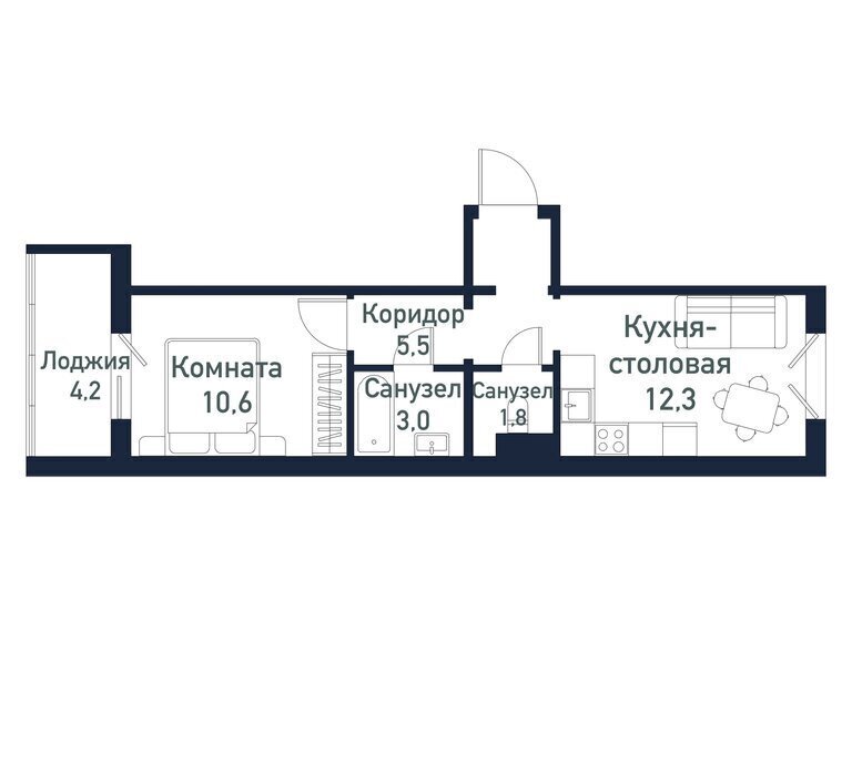 квартира р-н Сосновский п Пригородный Кременкульское сельское поселение, жилой комплекс Парковый Премиум фото 1