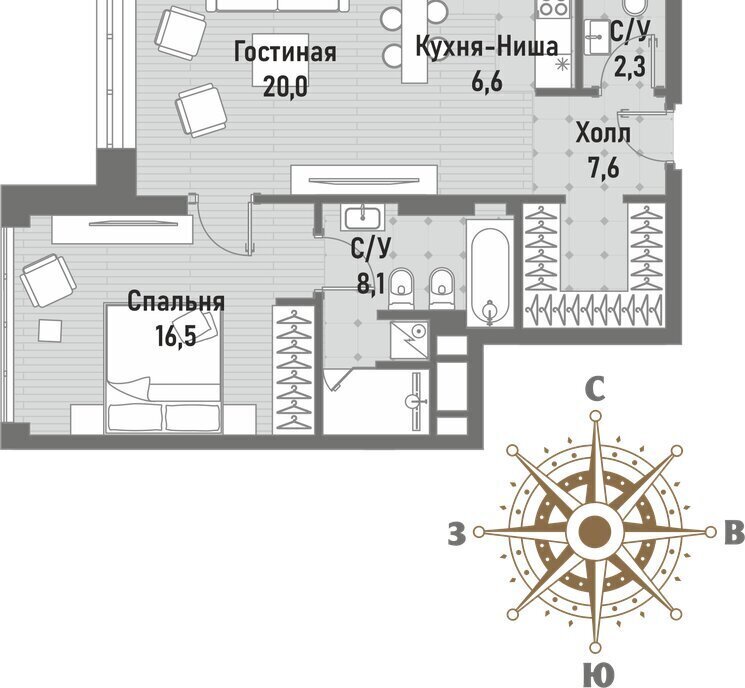 квартира г Москва метро Сокольники ул Рубцовско-Дворцовая 4 ЖК Ренессанс муниципальный округ Сокольники фото 25