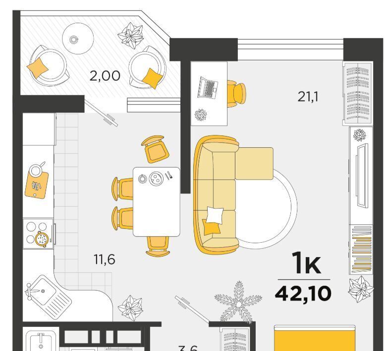 квартира г Краснодар р-н Карасунский ул им. Мачуги В.Н. 166ак/1 фото 1