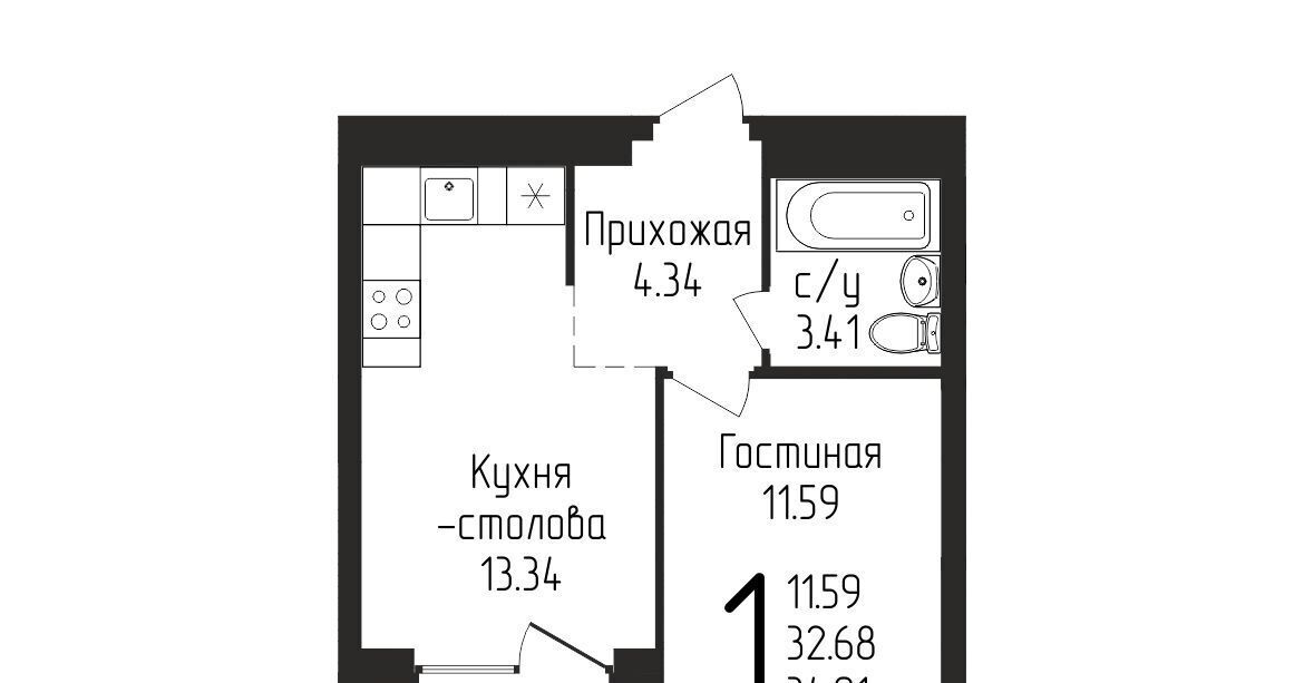 квартира г Уфа р-н Кировский ул Бородинская 19/1 фото 1