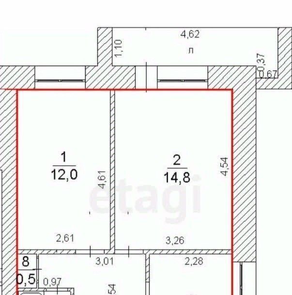 квартира г Ульяновск р-н Железнодорожный ул Железнодорожная 13 фото 29