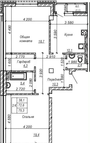 квартира г Новосибирск р-н Дзержинский Берёзовая роща ул Гоголя 222 ЖК «Рубин» фото 18