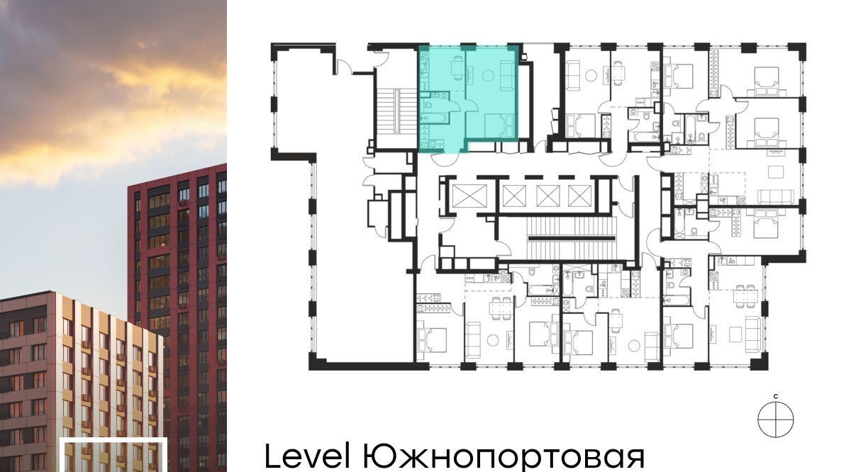 квартира г Москва метро Кожуховская ЖК Левел Южнопортовая 2 фото 2