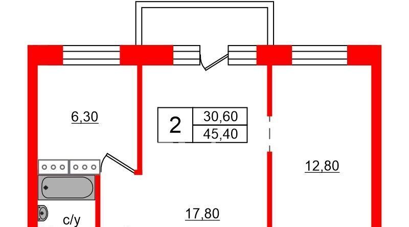 квартира г Санкт-Петербург метро Академическая ул Софьи Ковалевской 11к/2 фото 2