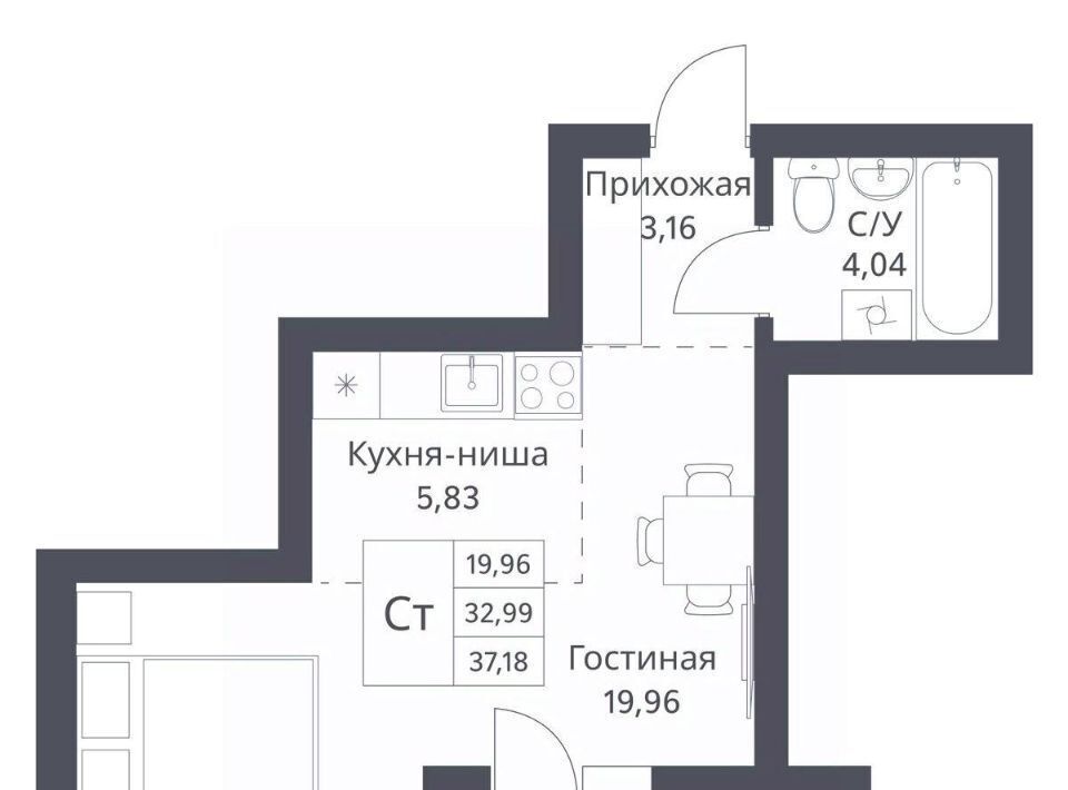 квартира г Новосибирск р-н Калининский Заельцовская Северный Миниполис Фора на Фадеева жилой комплекс фото 1