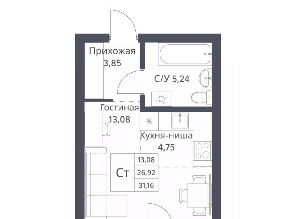 квартира г Новосибирск р-н Калининский Заельцовская Северный Миниполис Фора на Фадеева жилой комплекс фото 1