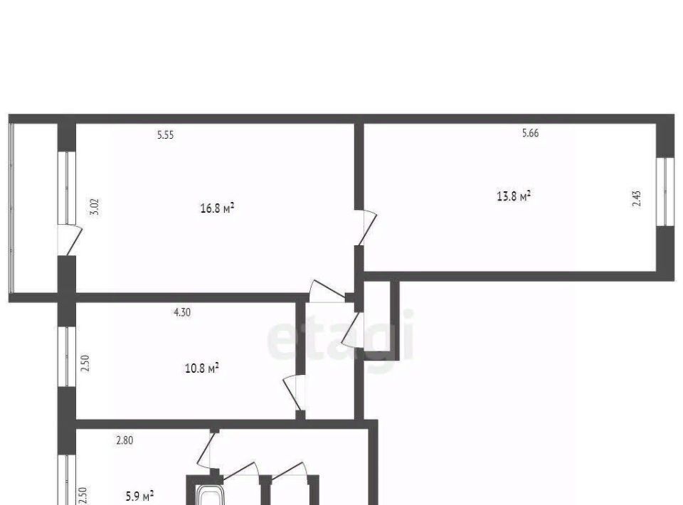 квартира р-н Грязовецкий г Грязовец ул Советская 120 фото 2