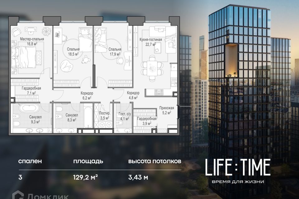 квартира г Москва Центральный административный округ, Жилой комплекс Life Time фото 1