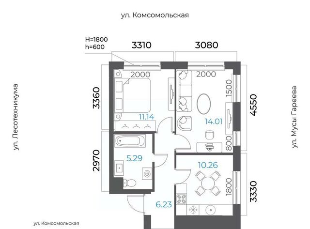 р-н Октябрьский микрорайон Глумилино-2 фото