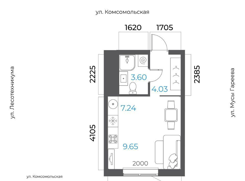 квартира г Уфа р-н Октябрьский микрорайон Глумилино-2 фото 1