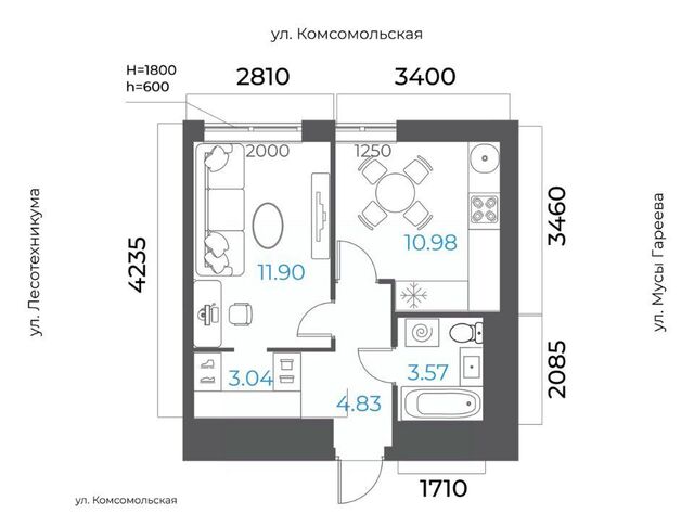 р-н Октябрьский микрорайон Глумилино-2 8-е Небо жилой комплекс фото