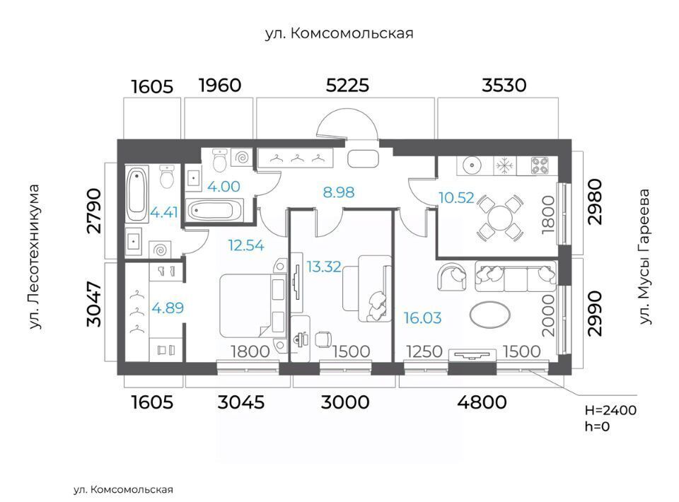 квартира г Уфа р-н Октябрьский микрорайон Глумилино-2 фото 1