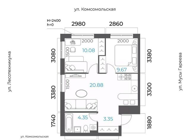 р-н Октябрьский микрорайон Глумилино-2 фото