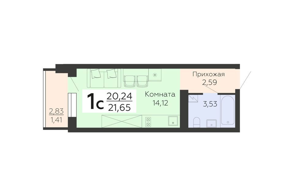 квартира г Воронеж р-н Коминтерновский городской округ Воронеж, Жилой комплекс Никитинские сады фото 1