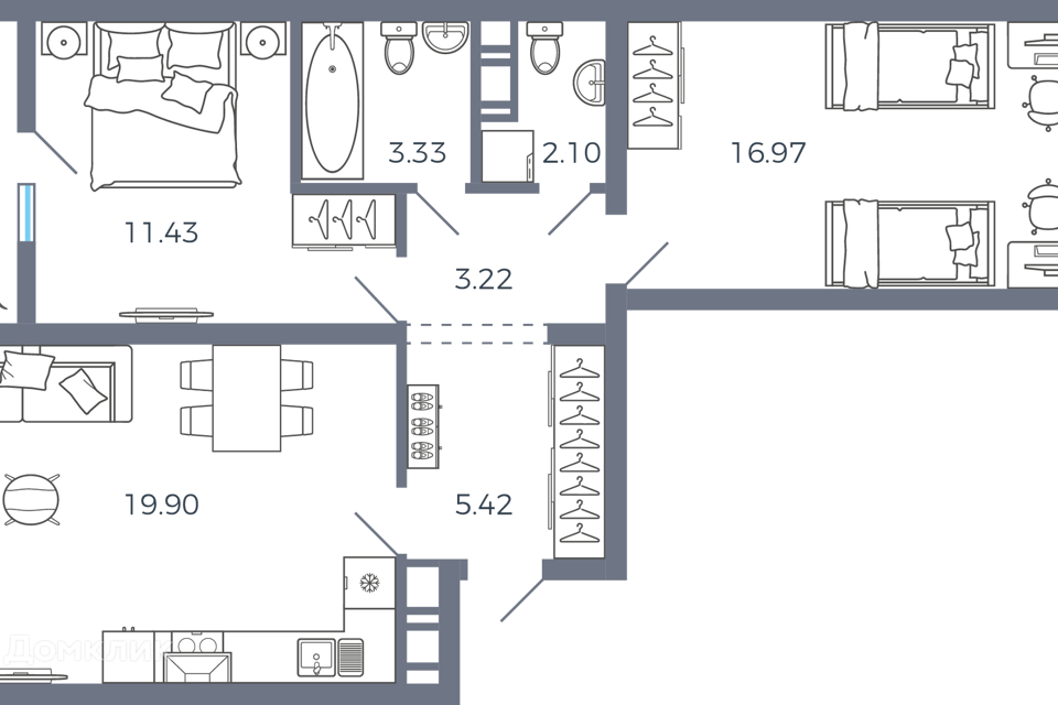 квартира р-н Волжский с Лопатино Южный Город-2 фото 1