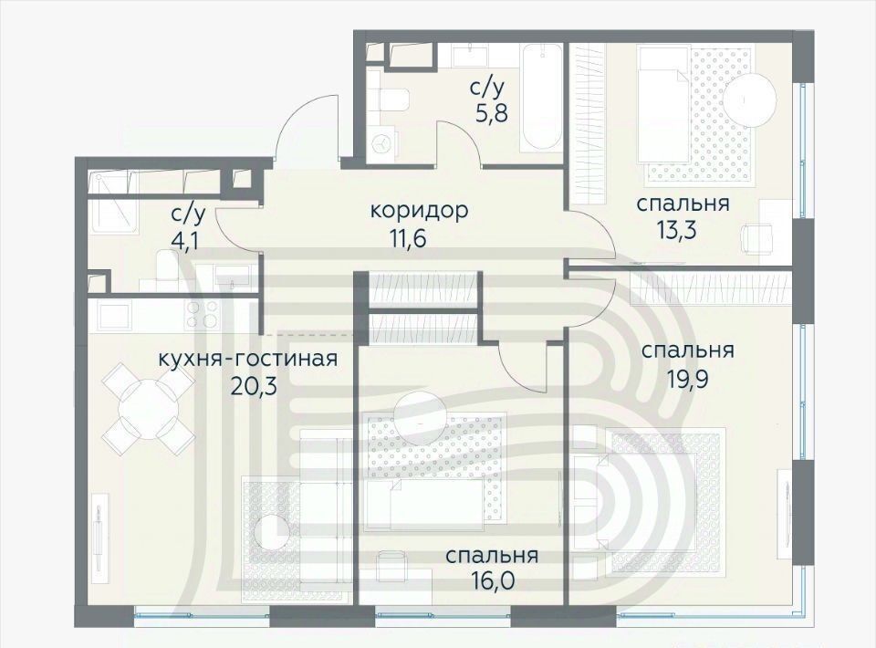 квартира г Москва метро Терехово ЖК «Остров» 1-й кв-л, к 5 фото 20